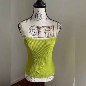 Zara Bright Green Ribbed Camisole